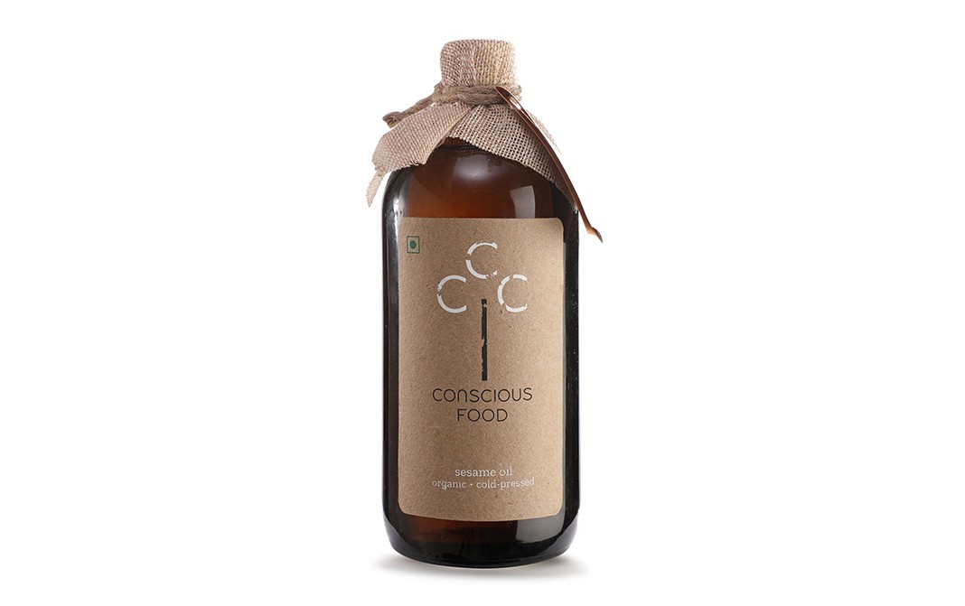 Conscious Food Sesame Oil Organic+Cold-Pressed   Pack  500 millilitre